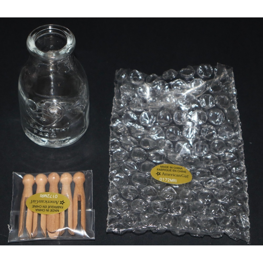American Girl Doll Molly's Birthday Party Replacement Glass Bottle Clothespins